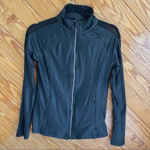 Electric Yoga Full Zip Jacket in Black Metallic - Picture 4 of 7